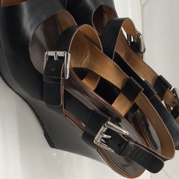Women shoes black/brown size 8 coach wedges - Picture 9 of 13